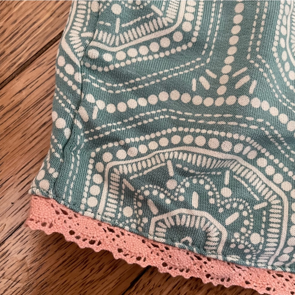 NWT Matilda Jane beachside romper size 6 teal peach lace - Picture 5 of 8